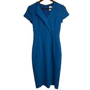 Elegant L.K. Bennett Blue Sheath Dress Size 2